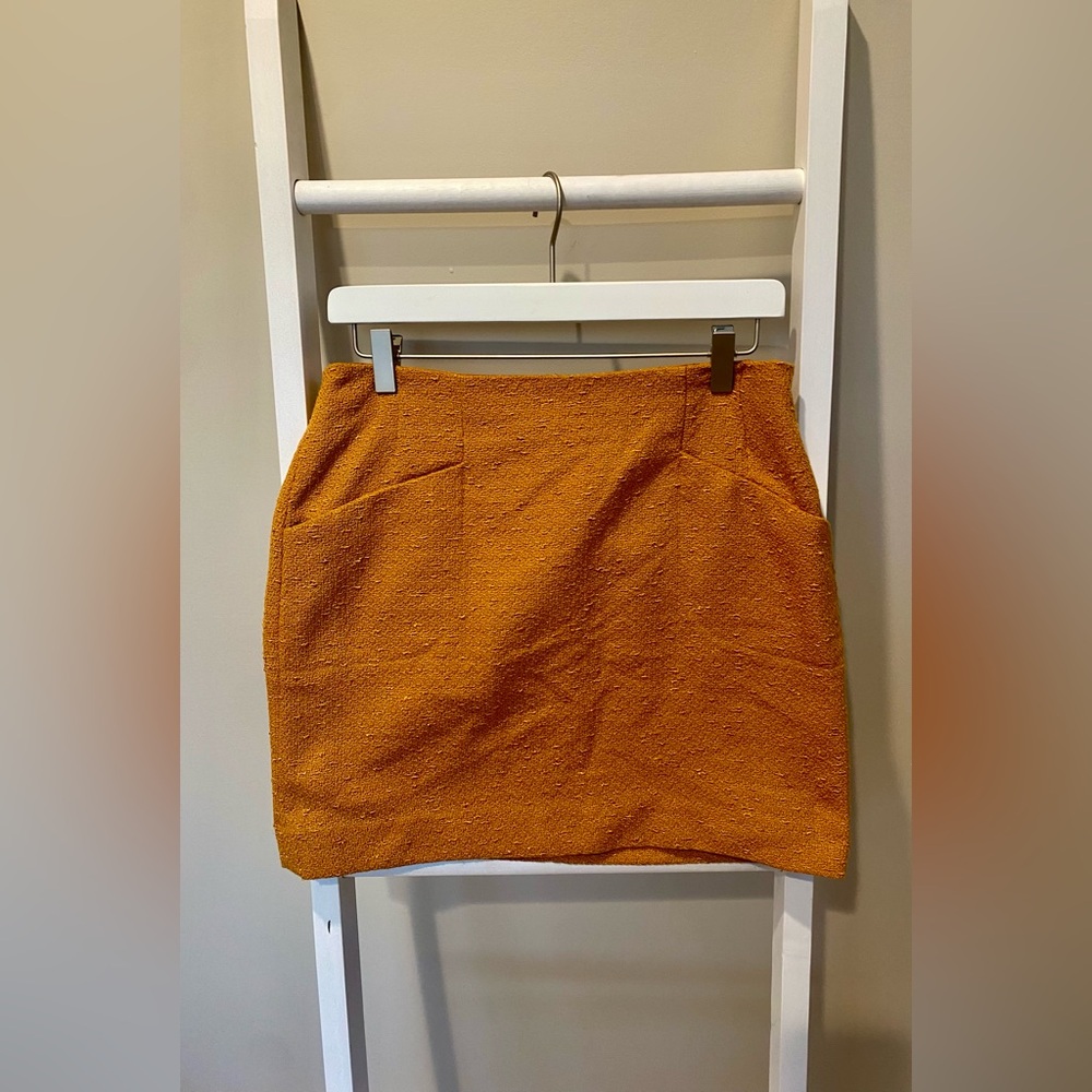 Vintage Skirt - Mustard Yellow - Wool Vibe - Size 6